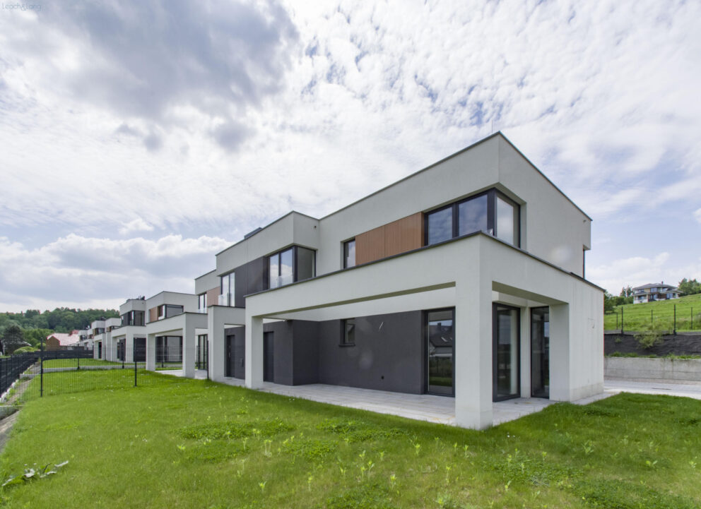 Modern houses, intimate housing estate, Wrząsowice
