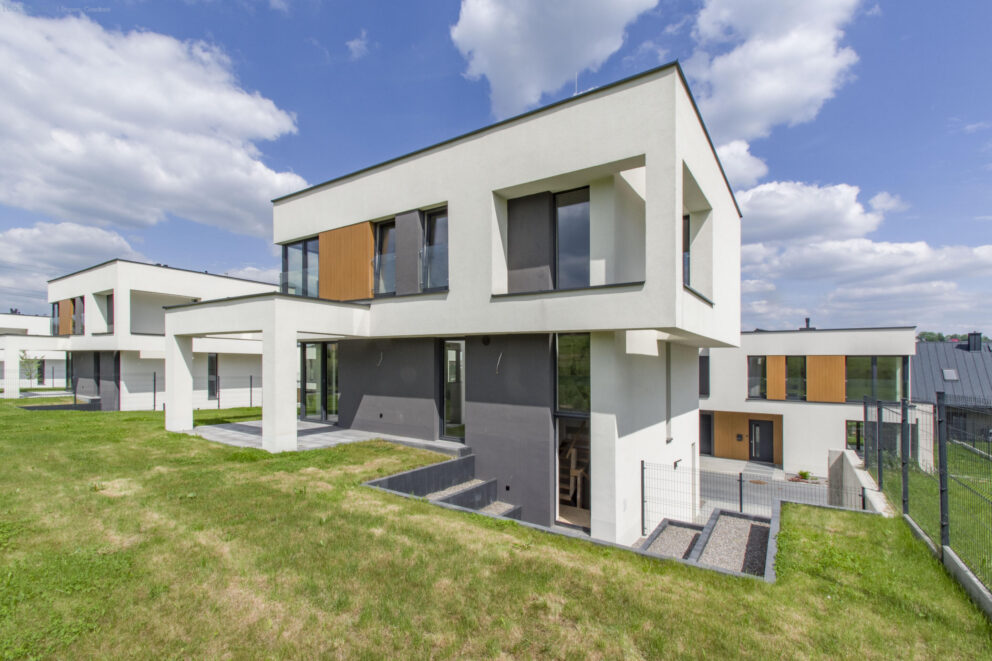 Modern houses, intimate housing estate, Wrząsowice